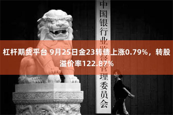 杠杆期货平台 9月25日金23转债上涨0.79%，转股溢价率122.87%