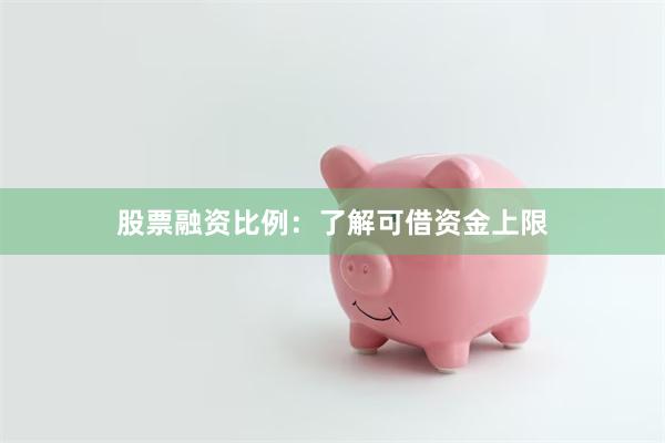 股票融资比例：了解可借资金上限